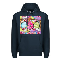 Navy Easter eggs Nurse Premium Hoodie - OliviaCreatesArt