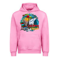 Fuchsia Pink beach please Urban Hoodie - CowhideDigitalArt