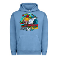 Pigment Pebble Blue beach please Urban Hoodie - CowhideDigitalArt