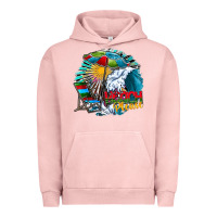 Pigment Salmon beach please Urban Hoodie - CowhideDigitalArt