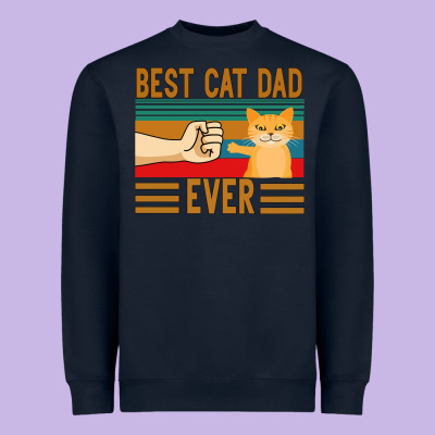 Best Cat Dad Ever Heavyweight Sweatshirt Designed By Bettercallsaul