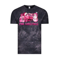Cloud Black Pink Christmas Truck Vintage Tee - BundleAndBundleShop