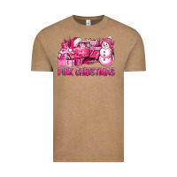 Vintage Coffee Pink Christmas Truck Vintage Tee - BundleAndBundleShop