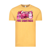 Vintage Mustard Pink Christmas Truck Vintage Tee - BundleAndBundleShop