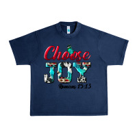 Navy Choose Joy Urban Heavy Tee - BundleAndBundleShop