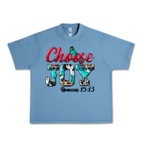 Pebble Blue Choose Joy Urban Heavy Tee - BundleAndBundleShop