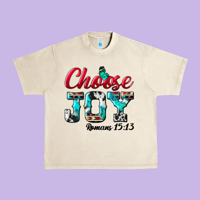 Choose Joy Urban Heavy Tee Designed By Bundleandbundleshop