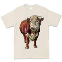Bone hereford bull face Premium Tee - LillyAllenDesigns