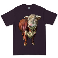 Plum hereford bull face Premium Tee - LillyAllenDesigns