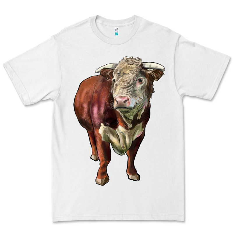 Hereford Bull Face Premium Tee by LillyAllenDesigns | Teevron