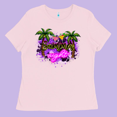 Summer Night Ladies Tee Designed By Nancycooperartshop