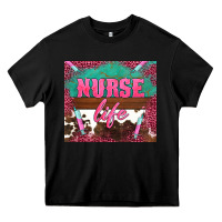 Black western nurse life needle Heavy Core Tee - BarkalooDesign