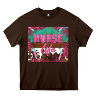 Chocolate Brown western nurse life needle Heavy Core Tee - BarkalooDesign
