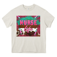 Cream western nurse life needle Heavy Core Tee - BarkalooDesign