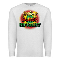 Oatmeal Heather Feeling blacknificent Premium Sweatshirt - FaDigitalArtStudio