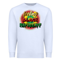 White Feeling blacknificent Premium Sweatshirt - FaDigitalArtStudio