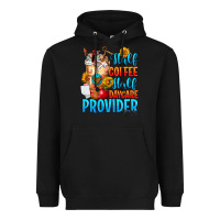 Black Half coffee half daycare provider Heavyweight Hoodie - FaDigitalArtStudio