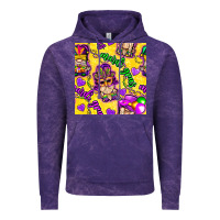Cloud Purple Mardi gras gnomies seamless pattern Vintage Hoodie - BundleAndBundleShop