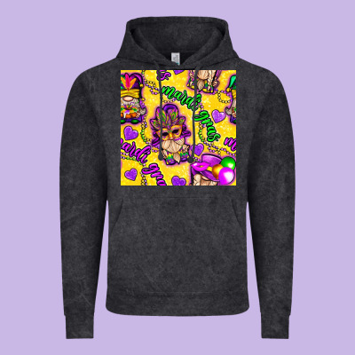 Mardi Gras Gnomies Seamless Pattern Vintage Hoodie Designed By Bundleandbundleshop
