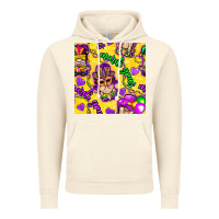 Vintage Artic Mardi gras gnomies seamless pattern Vintage Hoodie - BundleAndBundleShop