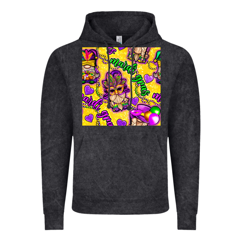 Mardi Gras Gnomies Seamless Pattern Vintage Hoodie by BundleAndBundleShop | Teevron