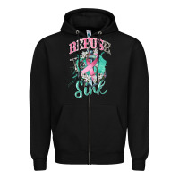 Black refuse to sink cancer Zipper Hoodie - CowGirlArtShop
