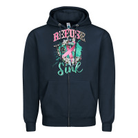 Navy refuse to sink cancer Zipper Hoodie - CowGirlArtShop
