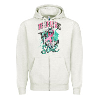 Oatmeal Heather refuse to sink cancer Zipper Hoodie - CowGirlArtShop