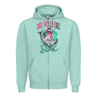 Seafoam refuse to sink cancer Zipper Hoodie - CowGirlArtShop