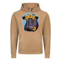 Vintage Camel Black Angus with Sunflower Vintage Hoodie - Jasminsmagicworld