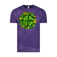 Cloud Purple St. Patricks Sunflower With Clover Vintage Tee - BundleAndBundleShop