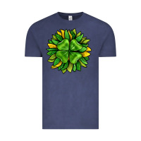 Vintage Denim St. Patricks Sunflower With Clover Vintage Tee - BundleAndBundleShop