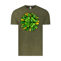 Vintage Olive St. Patricks Sunflower With Clover Vintage Tee - BundleAndBundleShop