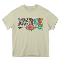 Mossy western nurse arrow floral Heavy Core Tee - BarkalooDesign