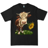 Black hereford heifer with sunflower Premium Tee - LillyAllenDesigns