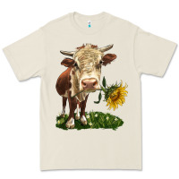 Bone hereford heifer with sunflower Premium Tee - LillyAllenDesigns