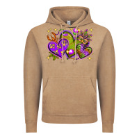 Vintage Coffee Mardi Gras Hearts Vintage Hoodie - BundleAndBundleShop
