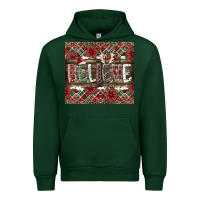 Forest Green Believe Urban Hoodie - CowhideDigitalArt