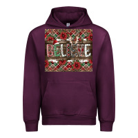 Mauve Wine Believe Urban Hoodie - CowhideDigitalArt
