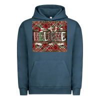 Pigment Midnight Navy Believe Urban Hoodie - CowhideDigitalArt