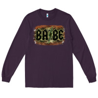 Plum Camouflage Patterned Babe Tried Long Sleeve Tee - Bettercallsaul
