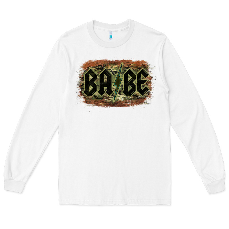 Camouflage Patterned Babe Tried Long Sleeve Tee by Bettercallsaul | Teevron