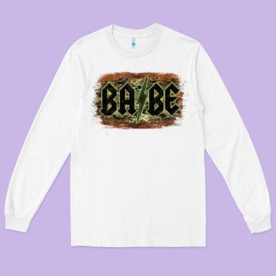 Camouflage Patterned Babe Tried Long Sleeve Tee Designed By Bettercallsaul
