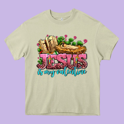 Jesus Is My Valentine Heavy Core Tee Designed By Adodesignshop