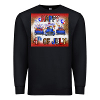 Black Western Happy Fourth Of July Premium Sweatshirt - FaDigitalArtStudio