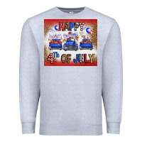 Heather Grey Western Happy Fourth Of July Premium Sweatshirt - FaDigitalArtStudio