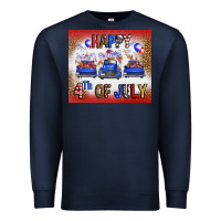 Navy Western Happy Fourth Of July Premium Sweatshirt - FaDigitalArtStudio