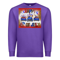 Purple Western Happy Fourth Of July Premium Sweatshirt - FaDigitalArtStudio