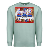 Seafoam Western Happy Fourth Of July Premium Sweatshirt - FaDigitalArtStudio
