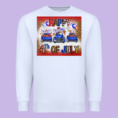 Western Happy Fourth Of July Premium Sweatshirt Designed By Fadigitalartstudio